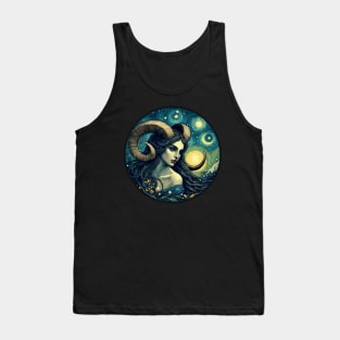 ZODIAC Capricorn - Astrological CAPRICORN - CAPRICORN - ZODIAC sign - Van Gogh style - 18 Tank Top